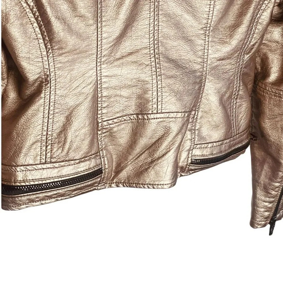 Blank NYC Metallic Leather Moto Jacket - Picture 12 of 15